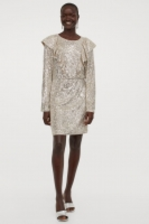 HM  Robe pailletée à volants