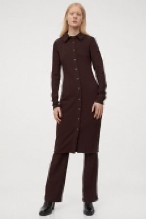 HM  Robe chemise côtelée