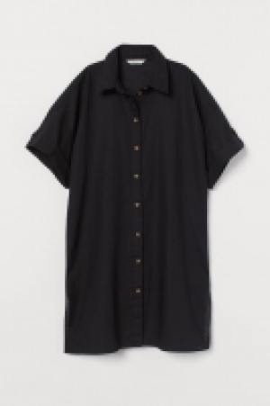 HM  Chemise longue en lin mélangé
