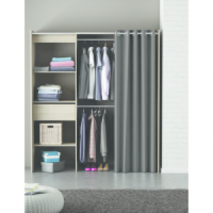 MOKA rideau gris imitation chêne brossé et noir 129.99 €
