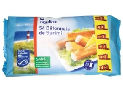 54 bâtonnets de poissons MSC saveur crabe 2.99 €