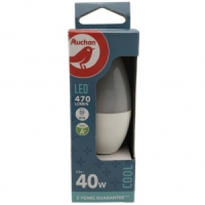 Auchan Auchan AUCHAN 6 Ampoules bougies LED E14 40W Lumière froide