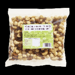 Mélange de graines non salées et raisins secs