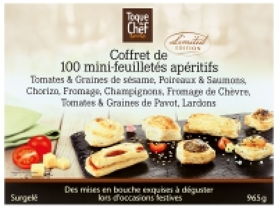 Coffret de 100 mini feuilletés apéritifs 5.09 €