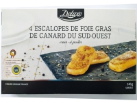 Lidl  Escalopes de foie gras de canard du Sud-Ouest IGP à poêler