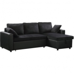 Canapé dangle 3 places réversible et convertible MATHILDE coloris noi 399.00 €