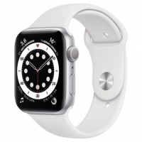 Auchan Apple APPLE Montre connectée Apple Watch 44MM Alu Argent/Blanc Series 6