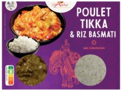 Poulet Tikka Masala et riz Basmati 4.49 €