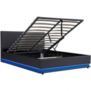 Lit coffre 140x190cm avec contour lit LED + sommier à lattes inclus GA 319.00 €