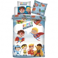Auchan  Parure housse de couette enfant en microfibre SUPER HEROES