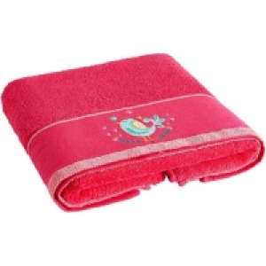ACTUEL Serviette de toilette enfant en coton 450 g/m² brodée FLOWER FO