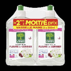 LARBRE VERT® Lot de 2 liquides vaisselle