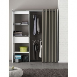 MOKA Blanc perle et rideau gris 139.99 €