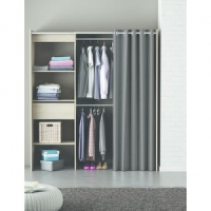 MOKA rideau gris imitation chêne brossé et noir 139.99 €