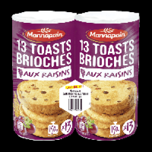 MANNAPAIN® Toasts briochés aux raisins