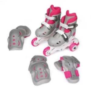 CrÉation Oxybul Set rollers évolutifs 30/33 roses et gris avec 3 protections