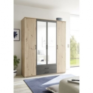 ARTY imitation chêne et gris avec penderie et lingère 274.99 €