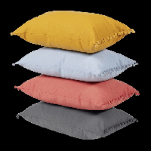 HOME CREATION LIVING® Coussin avec pompons
