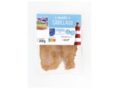 2 panés au cabillaud MSC 1.39 €