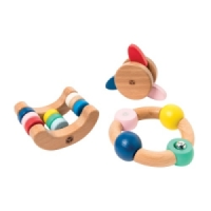 CrÉation Oxybul Set de 3 hochets en bois