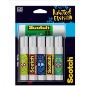 Auchan Scotch SCOTCH Lot de 5 bâtons de colle 8g Edition limitée Têtes de mort pour 