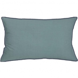 Coussin déhoussable avec ZIP uni en coton finition BOURDON