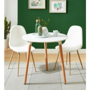 Lot de 2 chaises assise PU pieds en métal SOLENE
