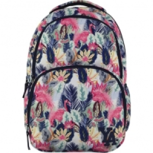 AUCHAN Sac &agrave; dos 2 compartiments polyester imprim&eacute; floral YOUNGS ATTI
