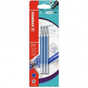 STABILO Lot de 3 recharges gel Exxx bleu