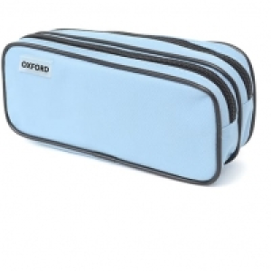 OXFORD Trousse 2 compartiments rectangle bleue claire