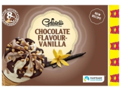 8 cônes saveur chocolat vanille 1.59 €