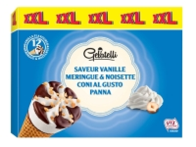 12 cônes saveur vanille meringue < noisette 3.19 €