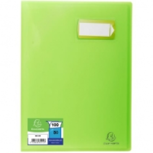 EXACOMPTA Porte-vues A4 100 vues Crystal vert