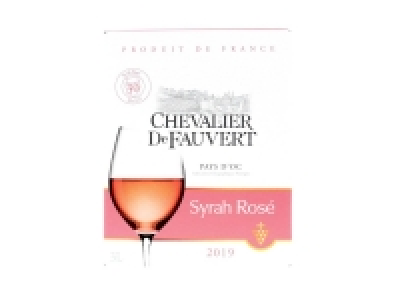 Pays dOc Syrah rosé BIB IGP Chevalier de Fauvert 4.89 €