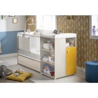 Auchan Baby Price BABY PRICE Lit Combiné 120x60 évolutif en 90x190 cm YUZU