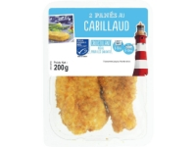 2 panés au cabillaud MSC 1.25 €