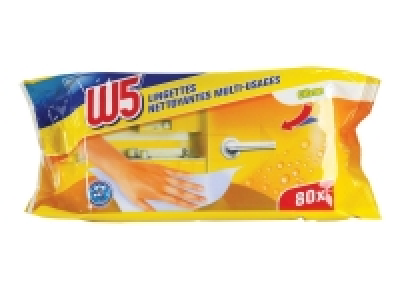 80 lingettes nettoyantes multi-usages 1.33 €