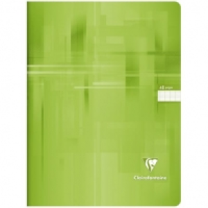 CLAIREFONTAINE Cahier piqué 24x32cm 48 pages grands carreaux Seyes ver