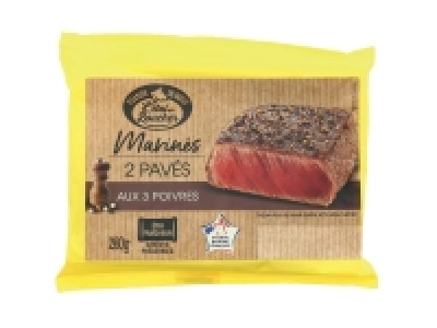 2 pavés de buf marinés aux 3 poivres 3.29 €