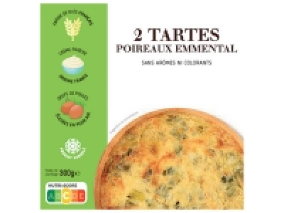 2 tartes aux poireaux et emmental 1.39 €