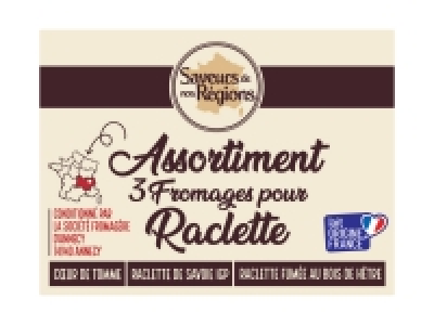 Assortiment 3 fromages pour raclette 6.49 €