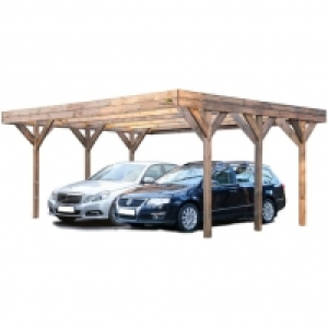 MADEIRA Carport bois Bessoncourt / toit plat / 29,50 m²