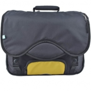 Auchan Auchan AUCHAN Cartable 41 cm CM1/CM2 noir avec pochette jaune