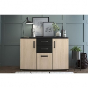 L.120 cm ERNEST imitation chêne et noir 89.99 €