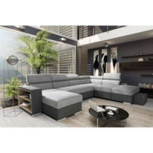 But  et convertible panoramique ATHENA Tissu gris anthracite