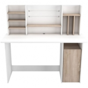 Auchan  Bureau 1 caisson + surmeuble L134,8 x P50,1 x H73,7 cm FLEUR