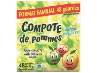 Compote de pomme en gourde 9.99 €