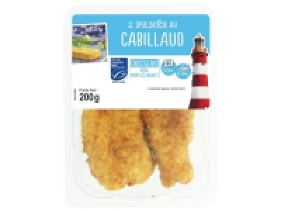 2 panés au cabillaud MSC 1.39 €