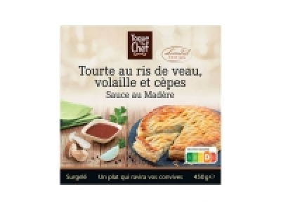 Tourte au ris de veau volaille et cèpes