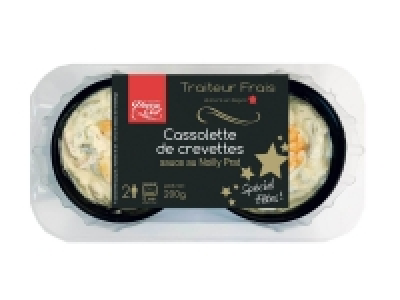 Lidl  Cassolette de crevettes et sauce au Noilly Prat
